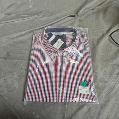 CREW CLOTHING COMPANY MICRO GINGHAM CLASSIC FIT SHIRT – SIZE L