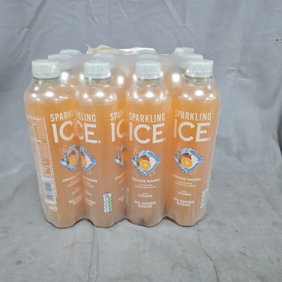 12 X 500ML PACK OF SPARKLING ICE ORANGE AND MANGO