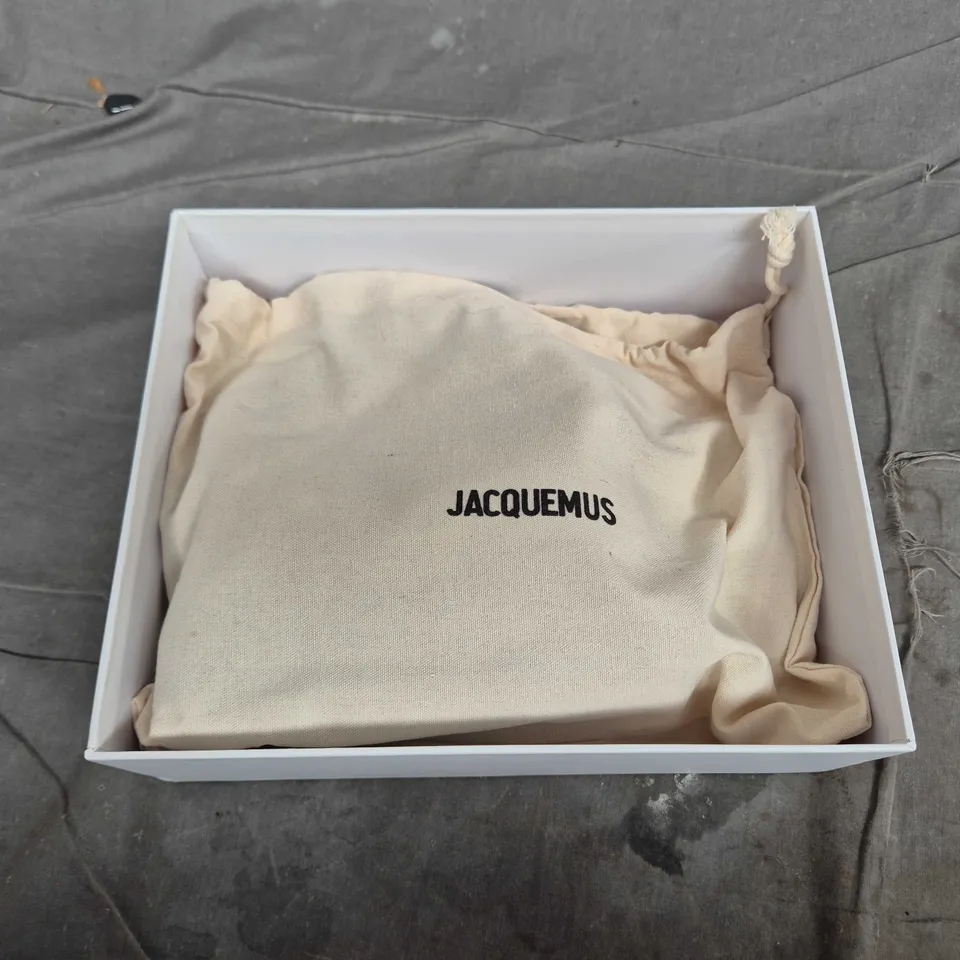 JACQUEMUS BLACK LEATHER MINI HANDBAG WITH TOP HANDLE – BOXED