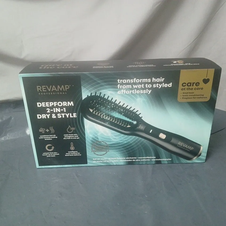 REVAMP DEEPFORM 2-IN-1 DRY & STYLE HAIR STYLER – BOXED