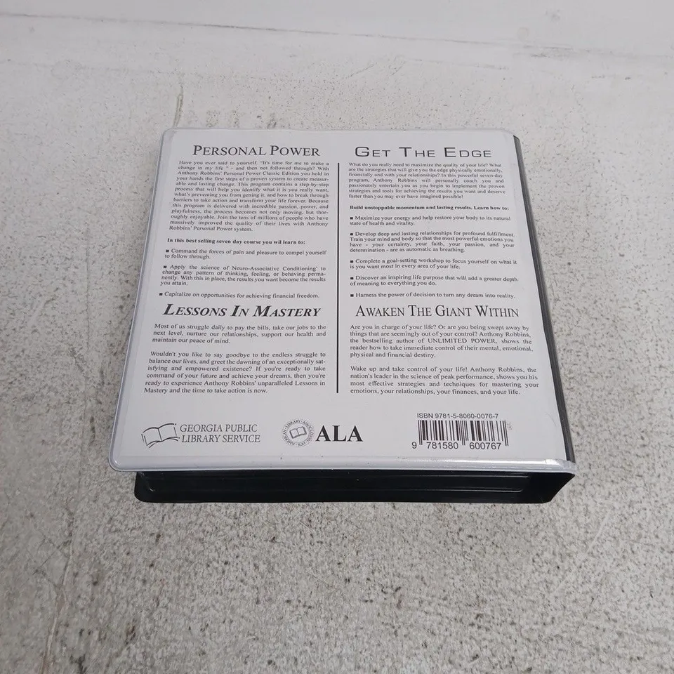 ANTHONY ROBBINS TOTAL SUCCESS CD SET – PERSONAL POWER, GET THE EDGE, LESSONS IN MASTERY (BINDER)