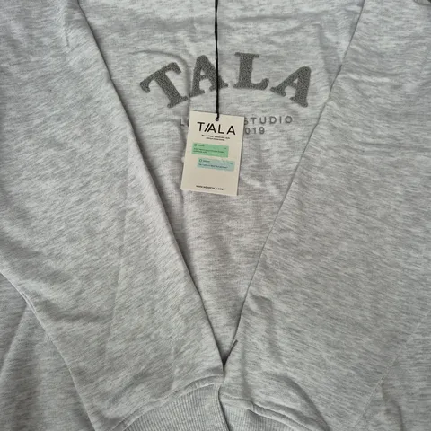 T/ALA WIDE OVERSIZED VOLLEY SWEATSHIRT IN GREY SIZE 2XS