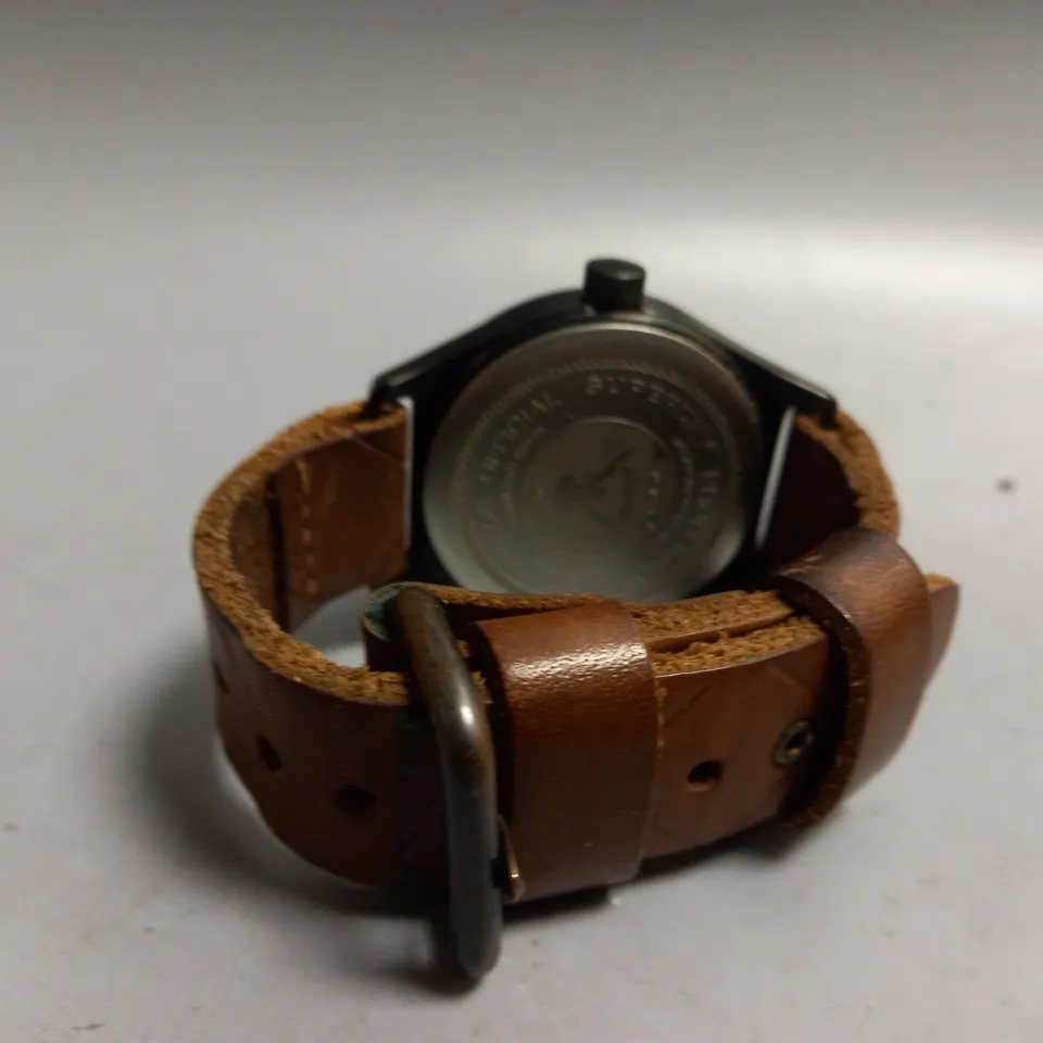 SUPERDRY WATCH IN BROWN LEATHER