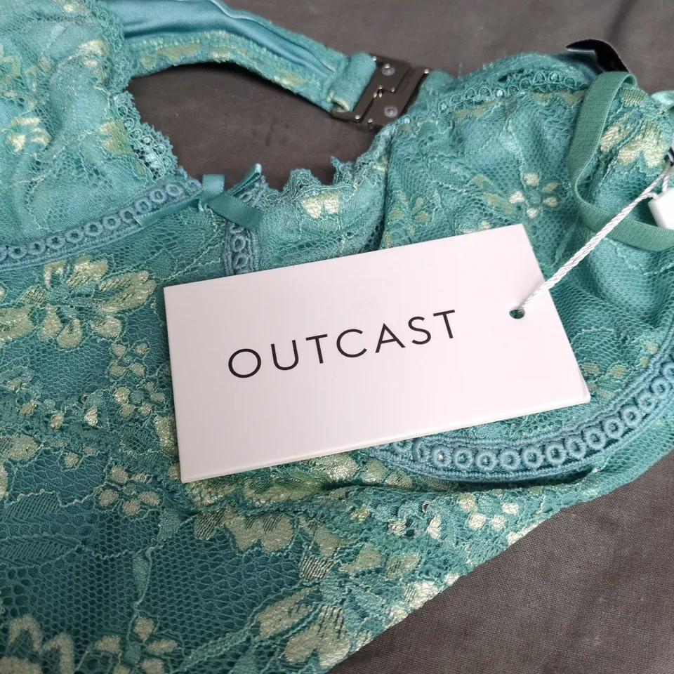 OUTCAST SANTANA MINI DRESS TEAL 1 PIECE. SIZE SMALL WITH TAGS