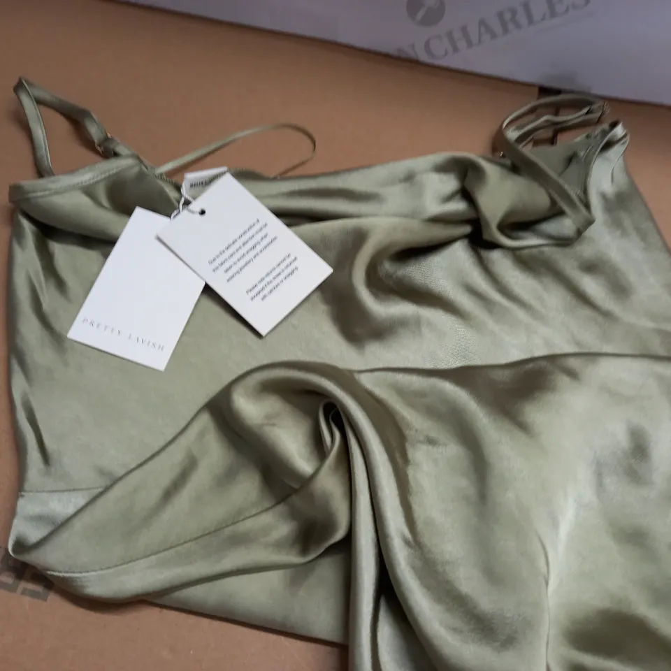 PRETTY LAVISH KEISHA MAXI DRESS IN OLIVE - 6