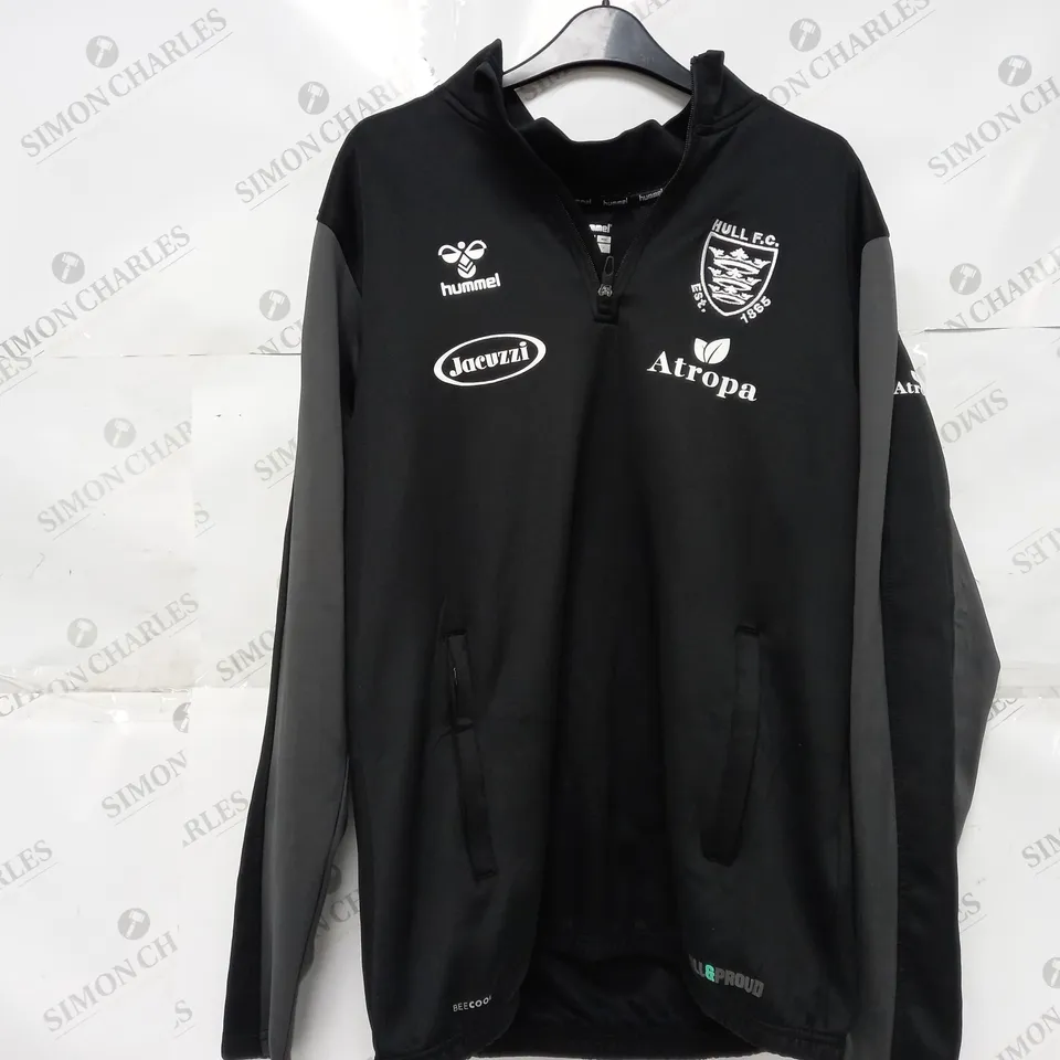 HUMMEL QUARTER ZIP FLEECE IN BLACK - MEDIUM