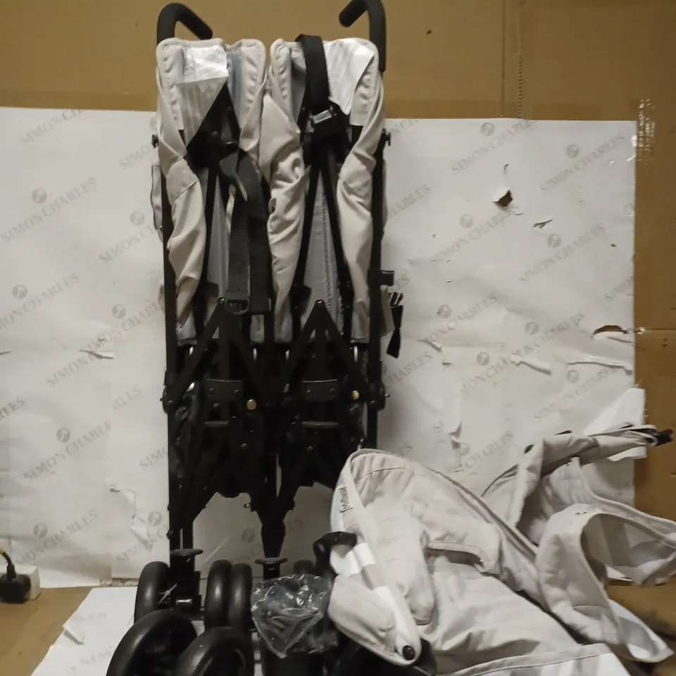 MY BABIIE BILLIE FAIERS GREY CHEVRON TWIN STROLLER - COLLECTION ONLY  RRP £139.99