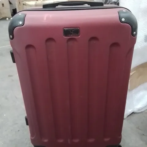 LUGG BURGUNDY TRAVEL CASE ON WHEELS
