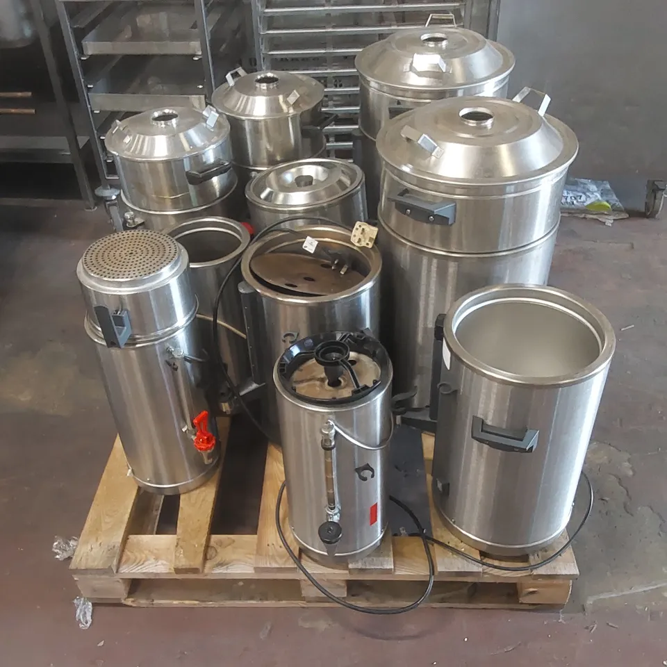 PALLET OF ASSORTED HOT COFFEE & WATER BREWERS AND DISPENSERS