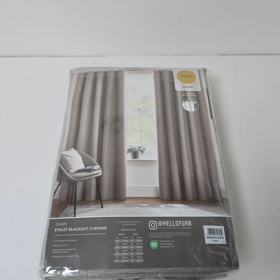 DAWN EYELET BLACKOUT CURTAINS – WIDTH 168CM DROP 183CM