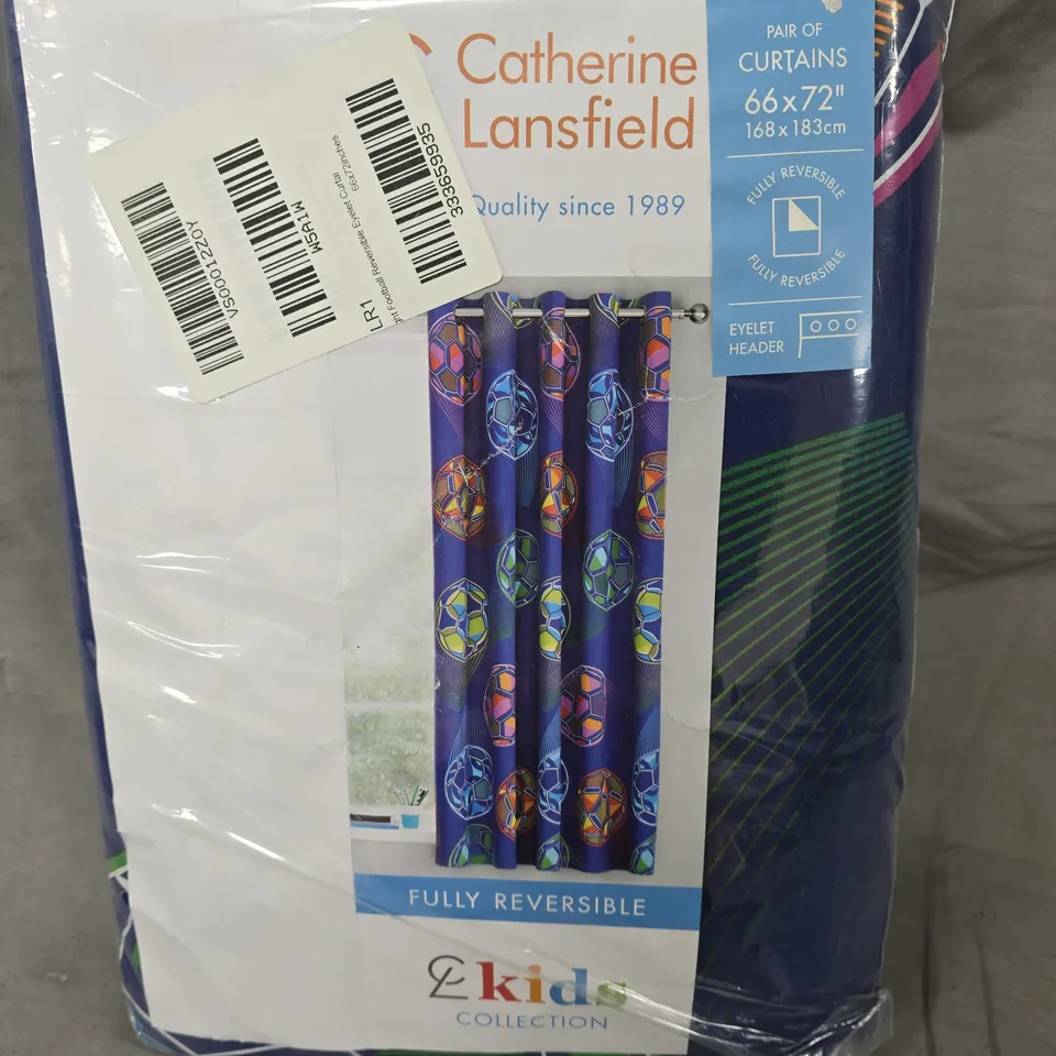 CATHERINE LANSFIELD PAIR OF CURTAINS – KIDS COLLECTION, 66X72 IN (168X183 CM) – FULLY REVERSIBLE