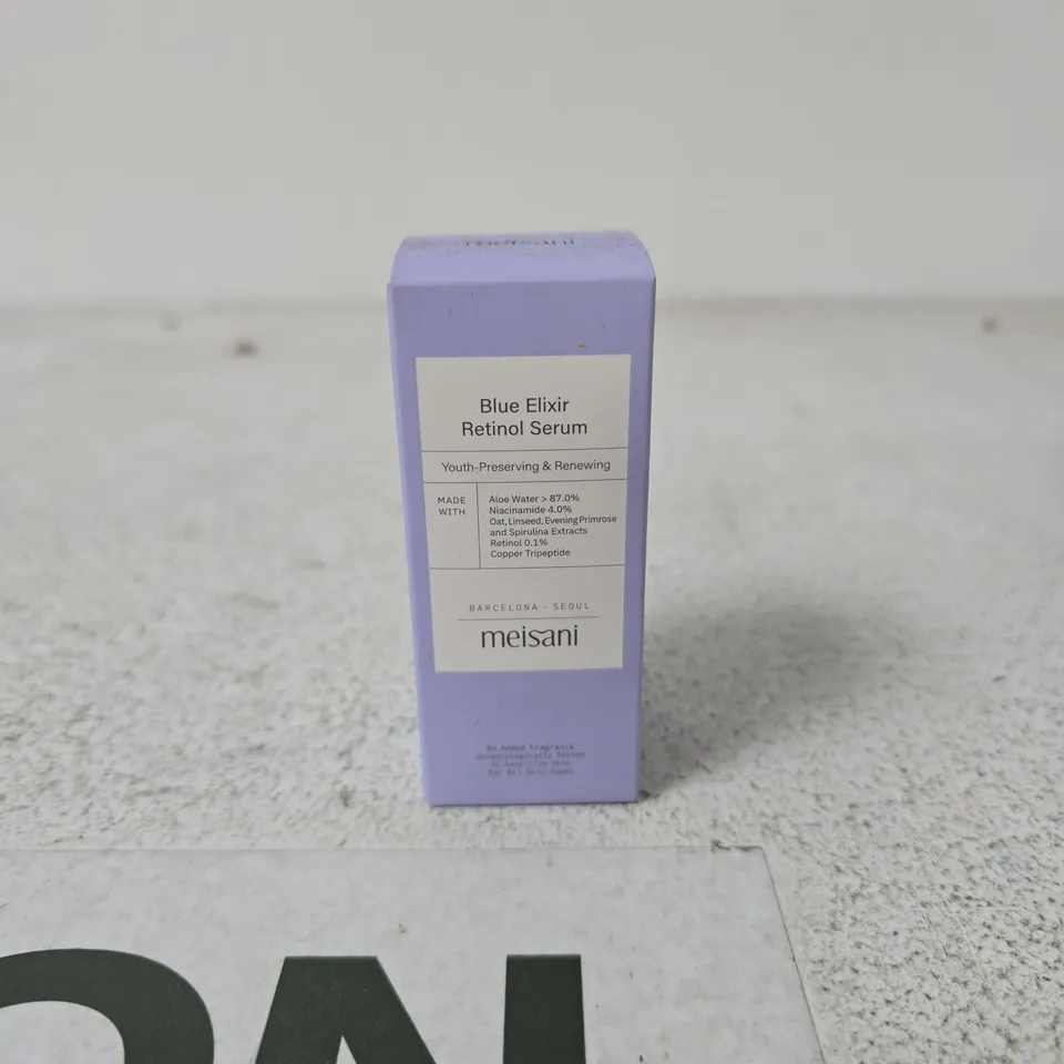 MEISANI BLUE ELIXIR RETINOL SERUM – YOUTH-PRESERVING & RENEWING 15ML