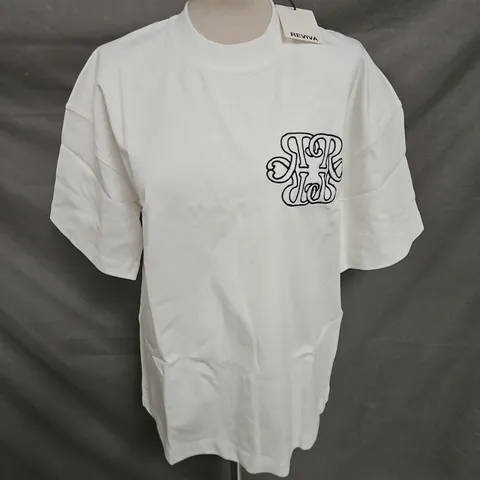 REVIVA HEAVYWEIGHT TEE IN OFFWHITE SIZE M