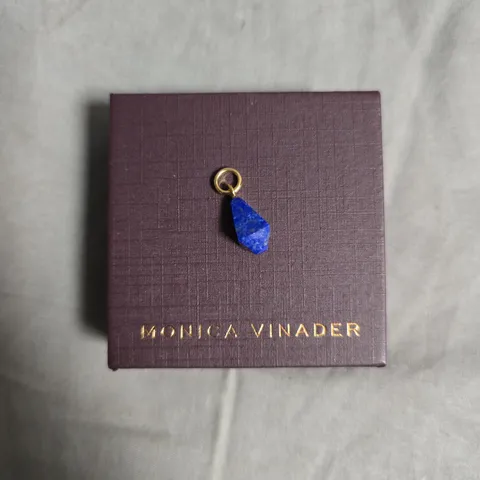 MONICA VINADER PENDANT WITH BLUE GEMSTONE ON GOLD BAIL