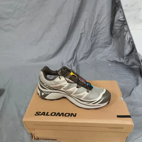 SALOMON XT-6 GTX HIKING SHOES – MEN'S, UK 6.5, VINTAGE KHAKI/MAJOR BROWN/TURTLEDOVE