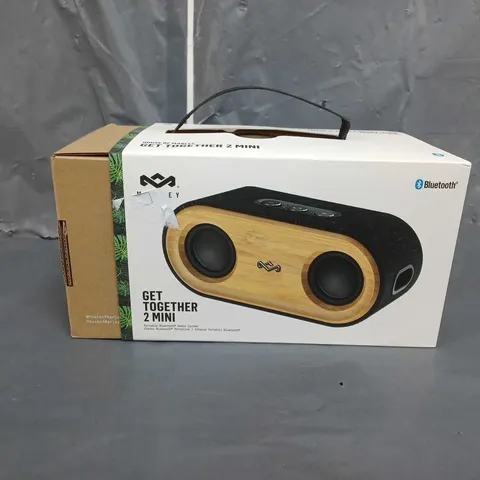 BOXED HOUSE OF MARLEY GET TOGETHER 2 MINI PORTABLE BLUETOOTH AUDIO SYSTEM 