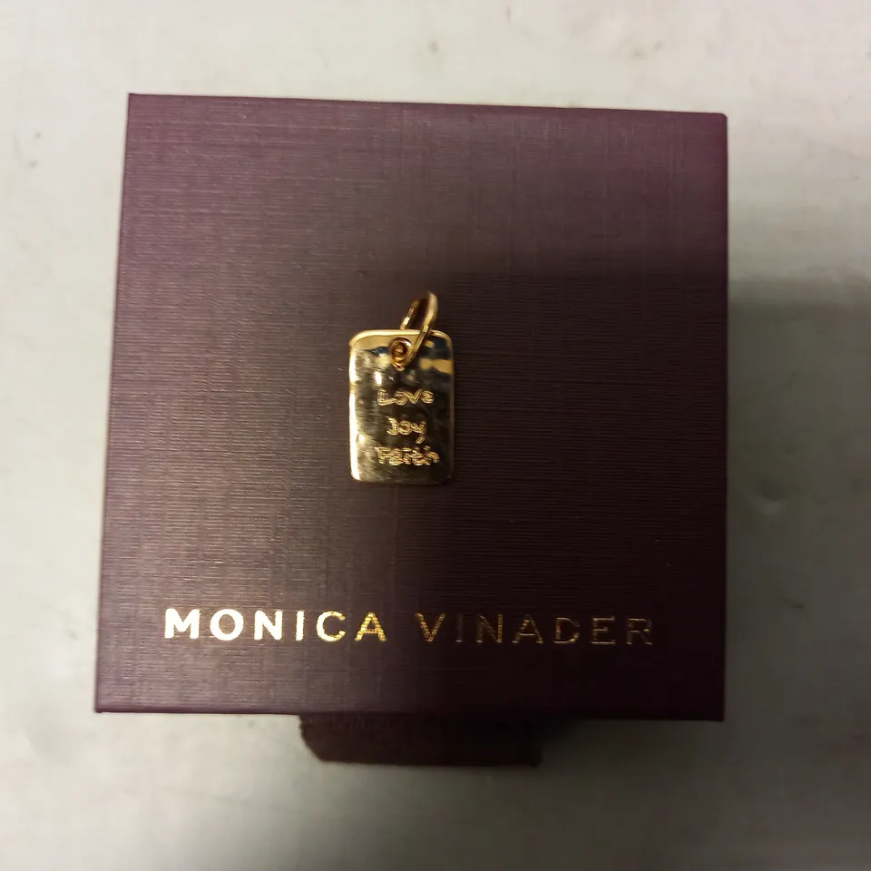 BOXED MONICA VINADER LOVE JOY FAITH PENDANT IN ROSE GOLD