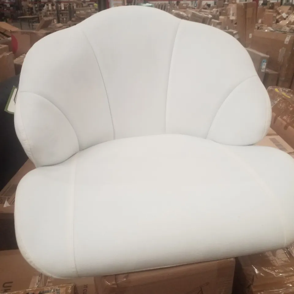 BOXED YAHEETECH WHITE VELVET DINING CHAIR