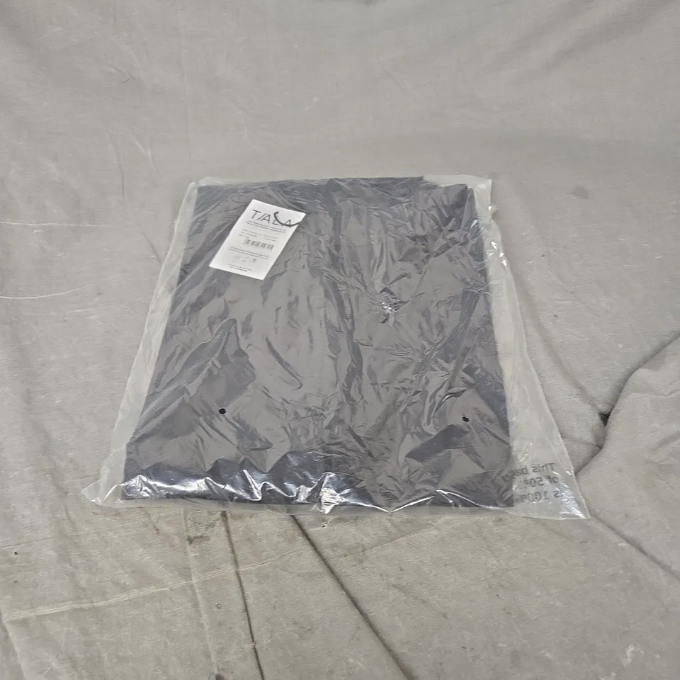 TALA WIDE LEG LINEN TROUSERS IN SHADOW BLACK SIZE L
