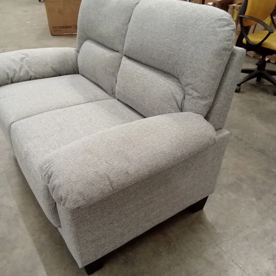 KENTON SMALL 2 SEATER SOFA, LIGHT GREY CLASSIC LINEN-WEAVE FABRIC