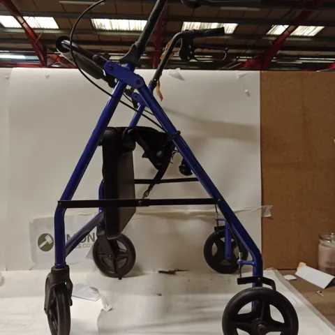 DRIVE BLUE ROLLATOR WALKER WITH SEAT AND BAG (DAVE)