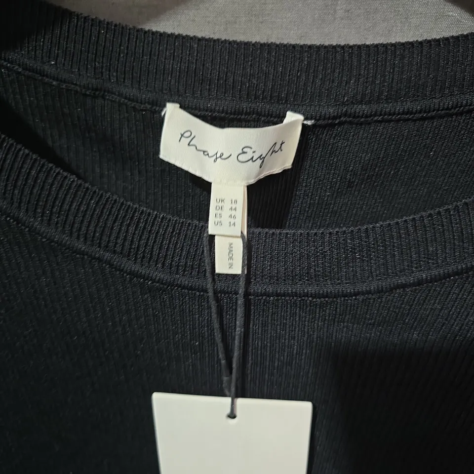 PHASE EIGHT RHEA ABSTRACT DRESS IN BLACK MULTI - SIZE 18