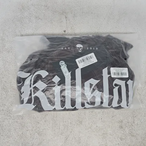 BAGGED KILLSTAR MORNING MEADOW DRESS IN BROWN TARTAN SIZE XL