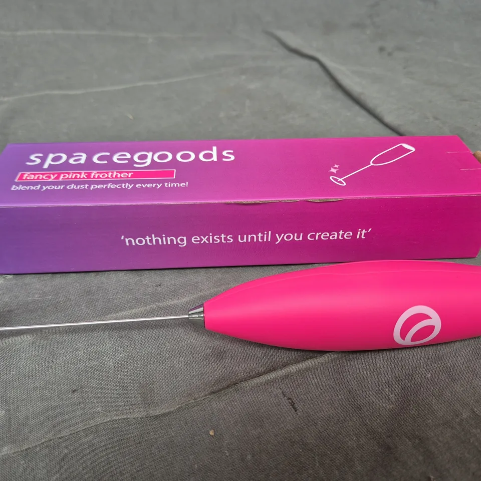 BOXED SPACEGOODS FANCY PINK MILK FROTHER