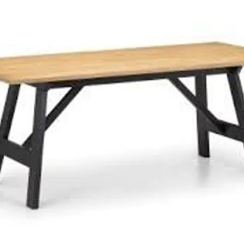 BOXED JULIAN BOWEN HOCKLEY DINING TABLE - OAK/BLACK (1 BOX)