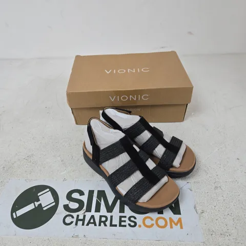 VIONIC WOMEN'S SANDALS - BLACK STRAPPY, UK 3 (US 5)