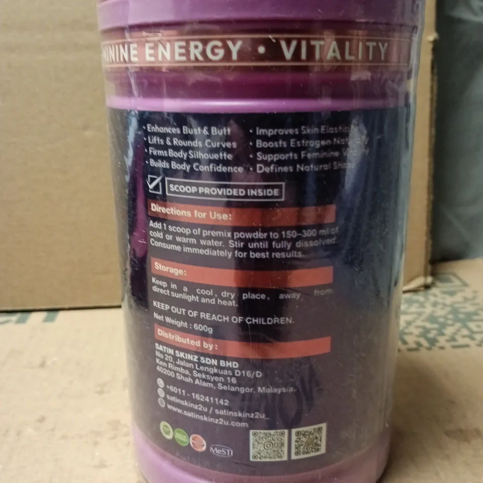 BOOTY BLOOM BY JULIET EVE – SATIN SKINZ BUST & BUTT FORMULA POWDER (600G) 