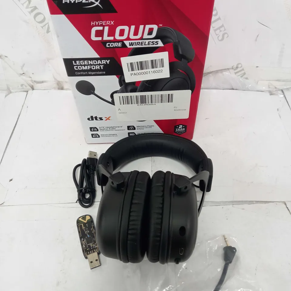 BOXED HYPER X CLOUD CORE WIRELESS HEADSET 