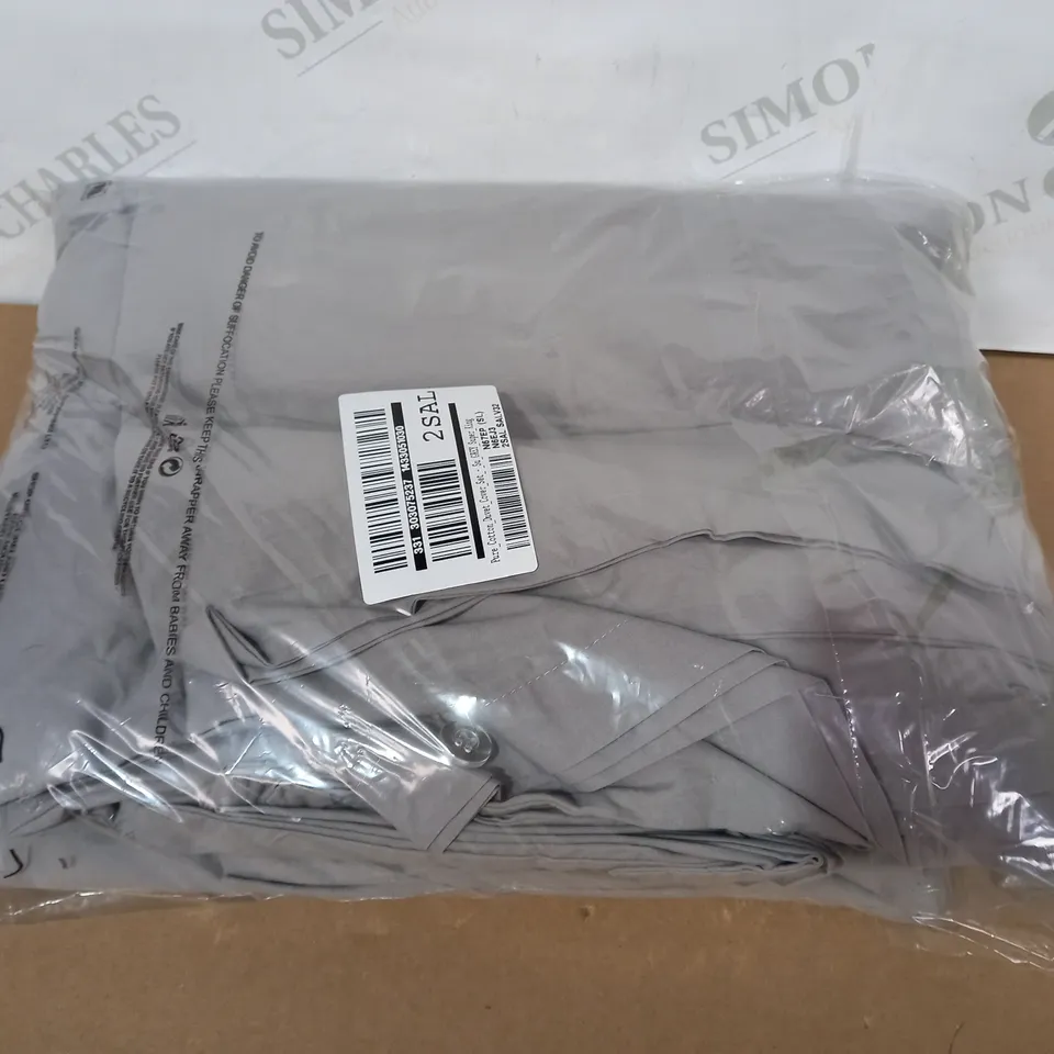 EVERYDAY COLLECTION PURE COTTON DUVET COVER SET - GREY, SUPER KING RRP £35