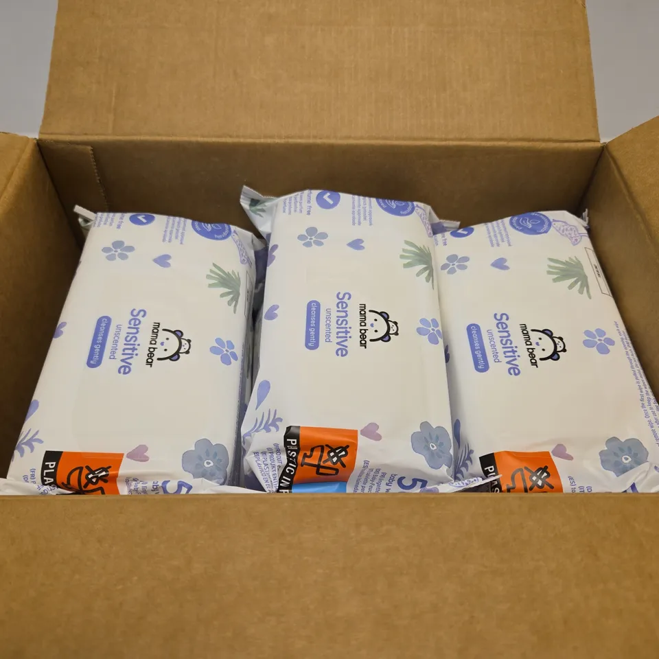 MAMA BEAR SENSITIVE BABY WIPES – BOX OF 18