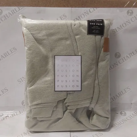 BAGGED POLYESTER ROOM DARKENING CURTAIN PAIR - 228 x 183cm
