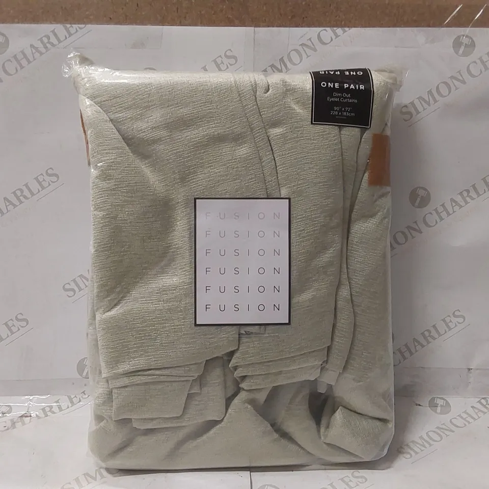 BAGGED POLYESTER ROOM DARKENING CURTAIN PAIR - 228 x 183cm