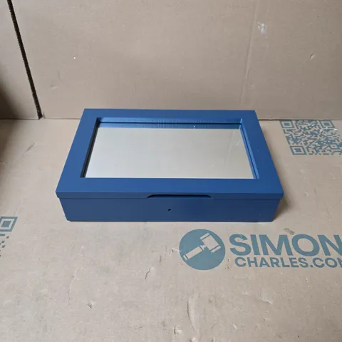 BLUE TABLE TOP JEWELRY MIRROR 