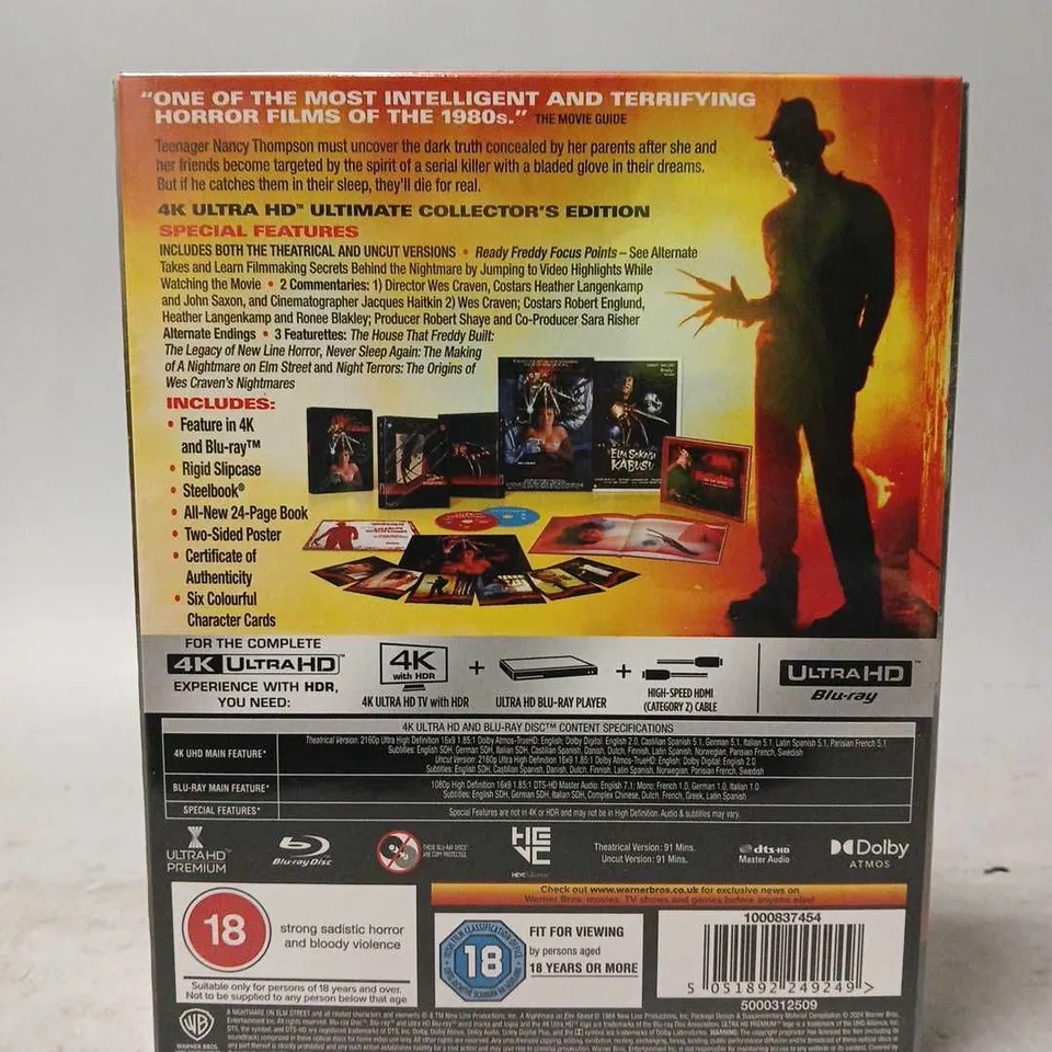 SEALED WES CRAVENS A NIGHTMARE ON ELM STREET ULTIMATE COLLECTORS EDITION (BLU-RAY)