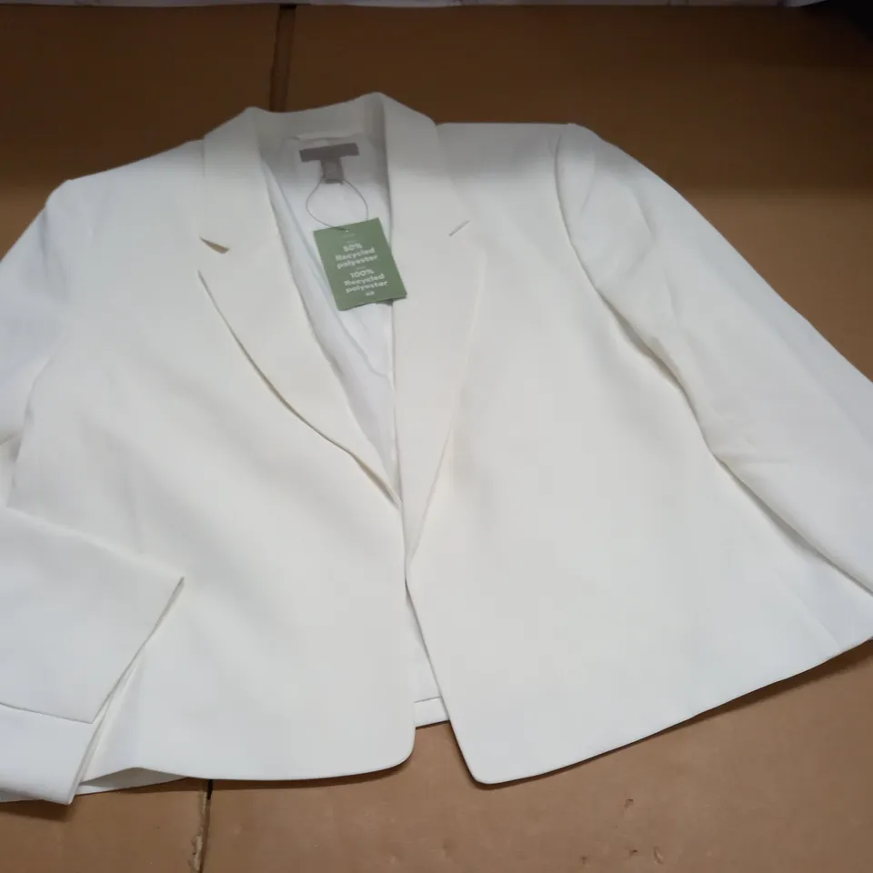 H&M WHITE BLAZER - EUR M