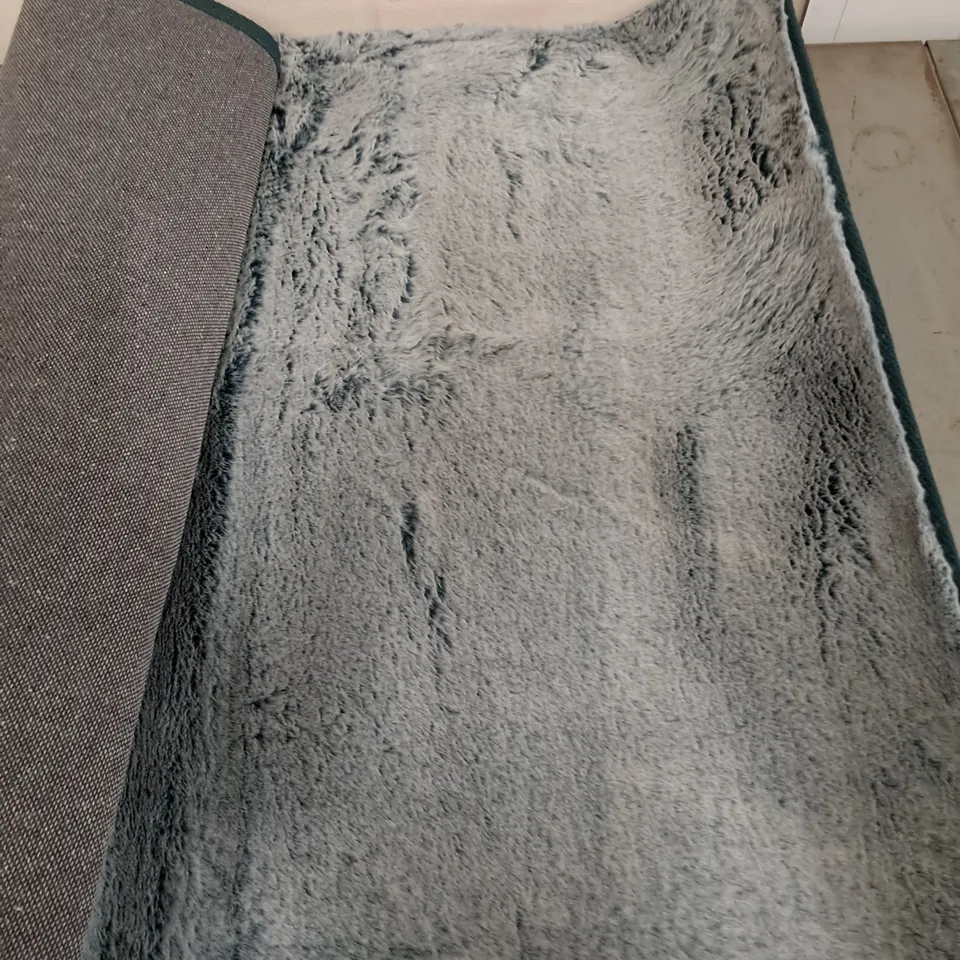 BRAND NEW PACO TIPPED RUG IN TURQUOISE - 80X150CM