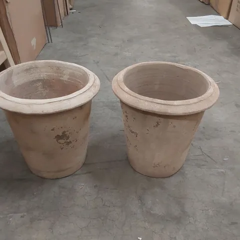 PAIR OF TERRACOTTA PLANTERS 