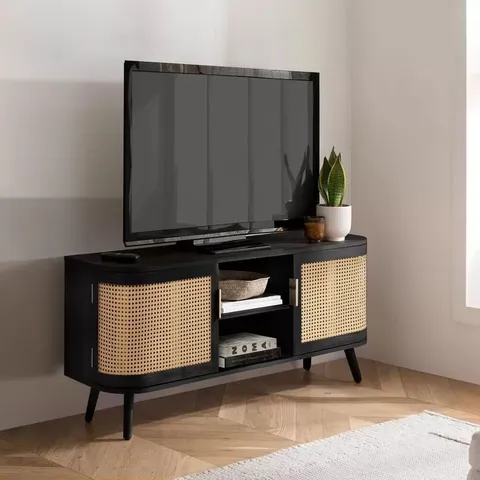 BOXED BIRLEA NOAH SMALL TV UNIT - BLACK (1 BOX)