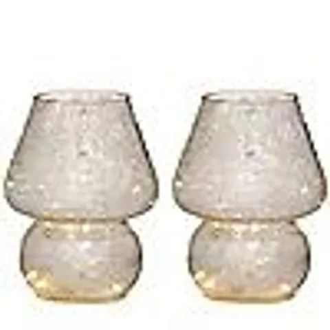 OUTLET HOME STORIES SET OF 2 MERCURY LAMPS WITH LED LIGHTS