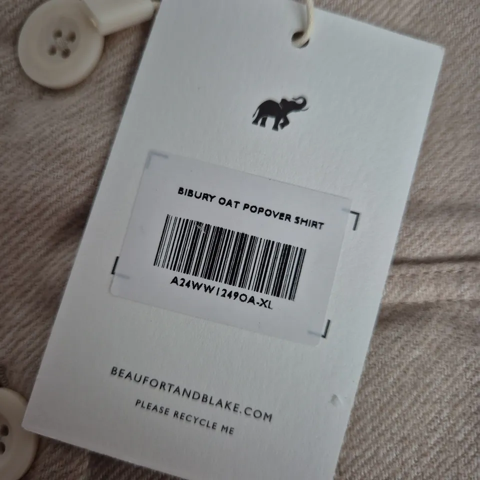 BEAUFORT & BLAKE OAT POPOVER SHIRT – XL