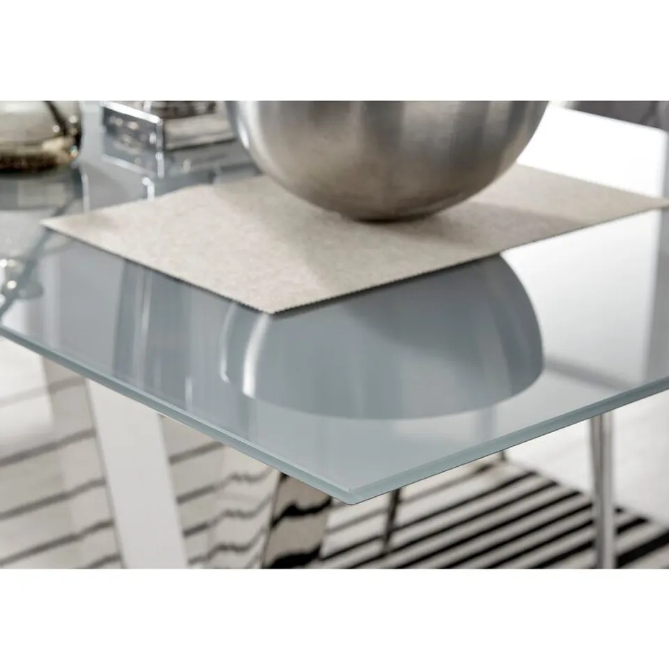 BOXED EUBANKS GREY DINING TABLE TOP AND LEGS (2 BOXES)