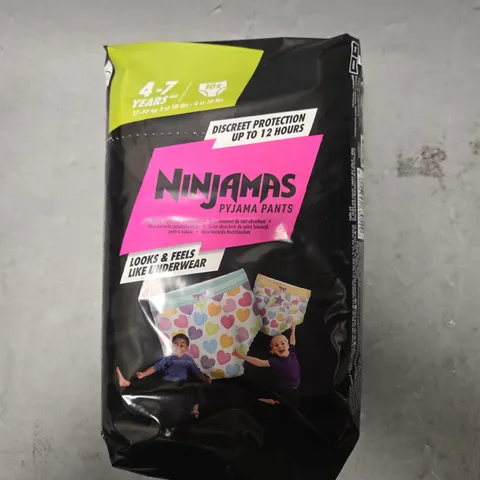 6 X SEALED PACKS OF NINJAMAS CHILDRENS PYJAMA PANTS - 4-7 YRS - 10 PANTS PER PACK 