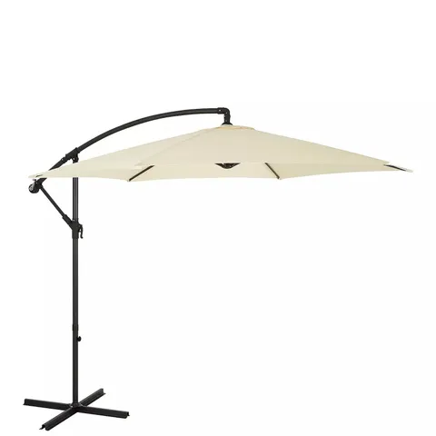 BOXED 3M CANTILEVER HANGING PARASOL CREAM - COLLECTION ONLY