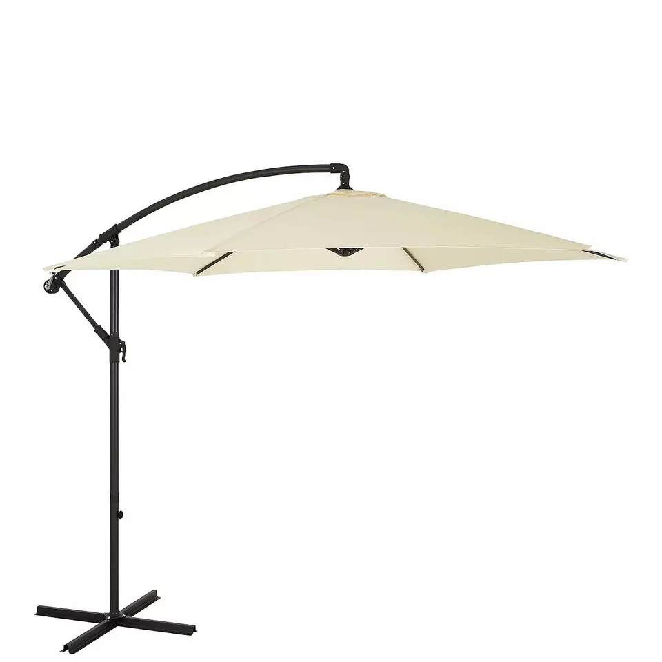 BOXED 3M CANTILEVER HANGING PARASOL CREAM - COLLECTION ONLY RRP £79.99