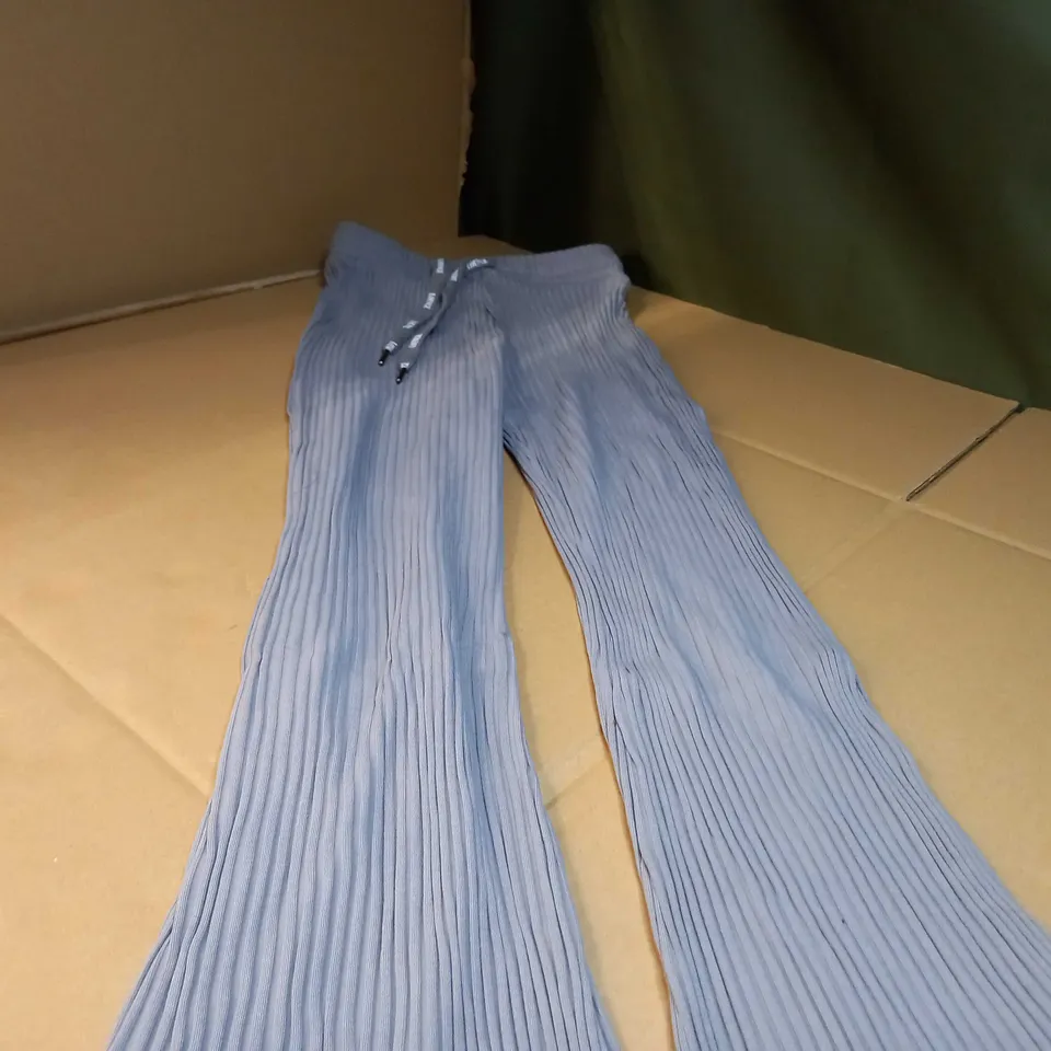 LOUNGE GREY RIBBED FLARE LOUNGE WEAR - MEDIUM