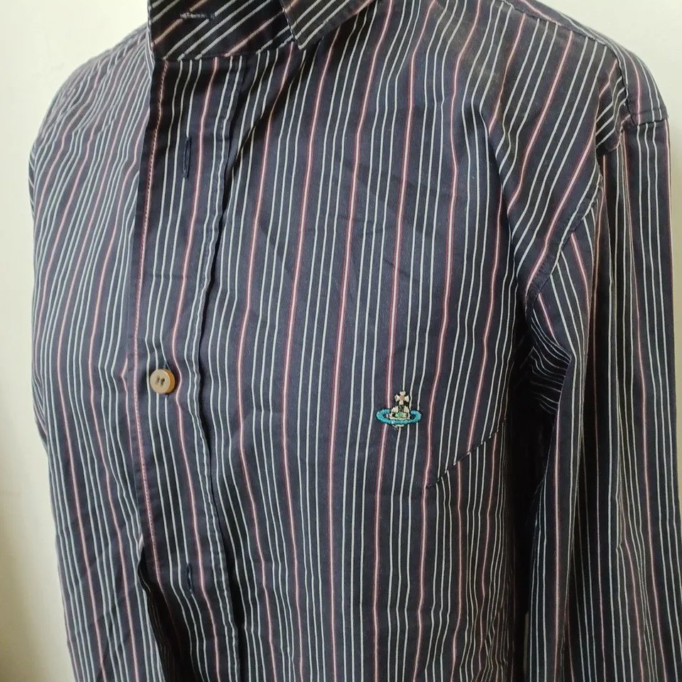 VIVIENNE WESTWOOD PIN STRIPPED BUTTON SHIRT SIZE UNSPECIFIED